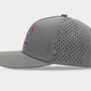 Men Adjustable Baseball Cap with Curved Breathable Quick-Drying Laser-Cut Mesh Back Closure Hat (Gray)
