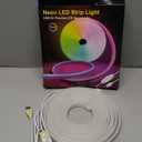 Neon Rope Lights16.4ft RGB LED Strip Lights with App Control,Music Sync Flexible DIY Design,5V USB Powered Neon Lights for Bedroom,Gaming,and Party Decoration(with Adhesive Backing)