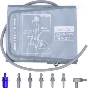 AILE Extra Large Blood Pressure Cuff : Universal 9-21" XL Blood Pressure Cuff for Big Arm, Widely Applicable to Automatic Upper Arm Blood Pressure Monitor, Adjustable, Soft, Comfortable (Grey)