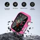 Case for Apple Watch Screen Protector SE 3(2025) SE 2/SE/Series 4 5 6 40mm with Tempered Glass | Slim Guard Bumper | Full Coverage Hard PC Protective Cover | Compatible iWatch 40mm
