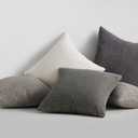 Topfinel 4 Packs Grey Decorative Throw Pillow Covers 24x24 Inch for Living Room Couch Bed Sofa, Boho Western Farmhouse Home Decor, Square Soft Moss Corduroy Fall Cushion Case 60x60 cm