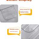 Adhesive Wall Mount Organizer Box,Acrylic Shelves for Wall,No Drilling Hang Walls,with Self Adhesive Tape,Automatic Draining for Bathroom, Kitchen, Living Room - Clear (Small)
