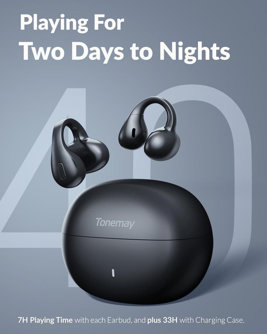 Tonemay Q8 Open-Ear Clip-On Wireless Earbuds