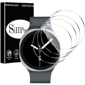 SiHPuoy 4 Pack for Samsung Galaxy Watch 8 Screen Protector 44mm (Bluetooth & LTE) Tempered Glass, HD Ultra-thin,Anti Scratch, Bubble Free, Case Friendly, Accessories Film for Galaxy Watch 8 44mm