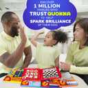 QUOKKA Magnet Game for Kids 3-5 - 3 in 1 Chess&Checkers&TicTacToe Game Kids Ages 4-8 - Travel I Road Trip I Plane I Car Ride - Magnetic Toddler Travel Toys