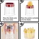 French Fry Cutter, Professional Home Style Onion Chopper, Vegetable Chopper Dicer Manual, Easy to Clean, Ultra Sharp Blades Thick-Strip Fry Cutter Apple Slicer and Corer, 3 Blades