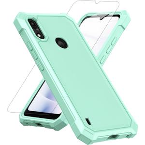 Compatible with Gabb Phone 4 Case, with Screen Protector Hard PC Front Frame and Soft TPU Back, Shockproof Bumper Case (Green, Gabb Phone 4)