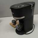 Horavie Small Single Serve Coffee Maker for K Cup and Grounds, Fast Brew One Cup Coffee Machine with One Button, 6 to 12 oz. Brew Sizes, Perfect for Home and Travel, Black (9.45 Inches)