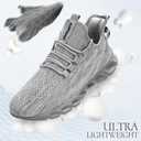 Sneakers for Men Running Casual Lightweight Tennis Shoes Walking Athletic Gym Workout Shoes Summer (8, Grey)