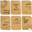 Paper Junkie 24 Pack Journals for Kids - Motivational Journals Bulk, 80 Lined Page, 4 x 5.75 In, Kraft Paper Notebook School Supplies