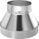 PATIKIL 8 Inch to 5 Inch Round Duct Reducer Increaser Connector, Galvanized Steel Air Duct Adapter Pipe Fitting for Bathroom Kitchen Inline Ventilation Systems, Silver Tone