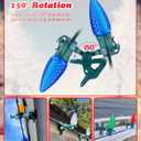 Minetom Christmas Light Clips Outdoor C7 C9, 50 Count Universal Quick Christmas Light Spring Clips for Outside Roof Gutter Shingle Fence E12 E17 Base (Green)