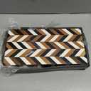 Handicrafts Home Large Decorative Storage Box with Lid Wooden Decorative Box Large Storage Box for Living Room, Mental Decor– Natural Wood Resin Inlay Marquet Cosmo Collection- 12x6x2