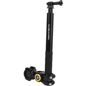 Motorcycle Invisible Selfie Stick, Bike Selfie Stick Handlebar Mount Camera Bracket, Action Camera Bracket Adapter Clamp Holder, Adjustable Length, for GoPro Hero 11/10/9/8 for Ins