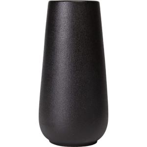 12 Inch Tall Premium Quality Ceramic Vase | Flower Vase for Home Decor | Farmhouse Decor, Desk Decor, Modern Decor, Aesthetic Room Decor, Black Vase for Bohemian Decor, Pampas Vase, Black
