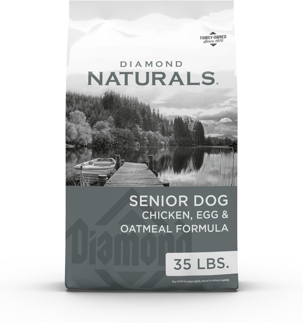 Diamond Naturals Senior Real Meat Recipe Natural Dry Dog Food With Real Cage Free Chicken, 35Lb (35 Pound (Pack of 1))
