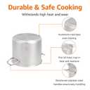 Amazon Basics 12 Quarts Stainless Steel Aluminum-Clad Stock Pot with Cover, Induction Compatible, Dishwasher Safe, Oven Safe, Even Heating, Soup and Pasta Pot