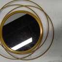 Hicarer 4 Pcs Decorative Wall Mirror Round Modern Circle Mounted Mirror Metal Wall Art Decor for Bedroom Living Room Entryway Dining Room Hallway(Gold)