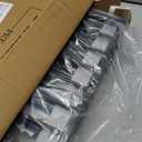 Metal Freestanding Dog Gates with Door for Outdoor Indoor,80'' Extra Wide 32'' Tall Free Standing Dog Gate for Doorways,Large Openings,Deck,Yard,Foldable Safety Pet Fence(Black,4 Panels)