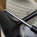 Shintenchi Bar Stools Set of 2 Modern Swivel Bar Chairs, Counter Height Faux Leather Metal Barstools, Upholstered Island Chairs with Back and Footrest, Beige