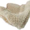 Zeroest Baby Photography Props Basket Braid Wool Wrap Newborn Photo Shoot Baskets Filler Posing Stuffer Background Blanket (Beige)