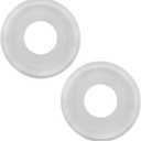 2 Pieces Molded PU Ceiling Medallion,Ceiling Light Cover Plate,Hole Cover for Light Fixtures and Ceiling Fans, 9.8"OD x 4"ID x 0.94"P (Fits Canopies up to7-1/4"),White