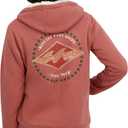 Billabong Women's Full Zip Sherpa Lined Hoodie Jacket (Pink), Size: S