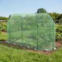 BPS Crop Cages for Garden Plant, 10x3x5 Ft Plant Netting Protection Tent with Zippered Door for Plants, Raised Garden Bed Cover with Frame for Vegetables, Fruits and Flowers, 10'x3.3'x5'