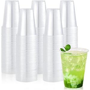 Lilymicky 260 Pack 16 oz Clear Plastic Cups, Cold Disposable Plastic Drinking Cups for Parties, Picnic, BBQ, Travel, and Events