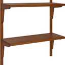 Kate and Laurel Meridien Mid-Century Wall Shelves, 24" x 8" x 24", Walnut, Transitional Wall Decor and Storage