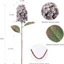 Ttranewsoo Fake Flowers Hydrangea Silk Flowers with Stems, Fake Grayish Hydrangea Artificial Flowers Winter Flowers Artificial for Decoration Vase Decor 24"Grayish Purple 8PCS Wthout Vase