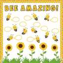 Bee Bulletin Board Cutouts - 147P Back to School Classroom Summer Decorations Bee Amazing Sunflower Theme Accents Name Tags Borders for Teachers Student Chalkboard School Wall Decor