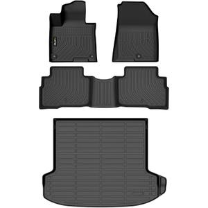 All Weather Floor Mats & Cargo Liner for 2026 Kia Sportage Hybrid (Not PHEV) Full Set Floor Liners Accessories, Black