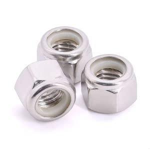 3/8-16 (15 Pcs) Hex Locknuts, Hexagon Head Lock Nuts, 304 Stainless Steel 18/8, Hex Drive, ASME/ANSI B18.6.6