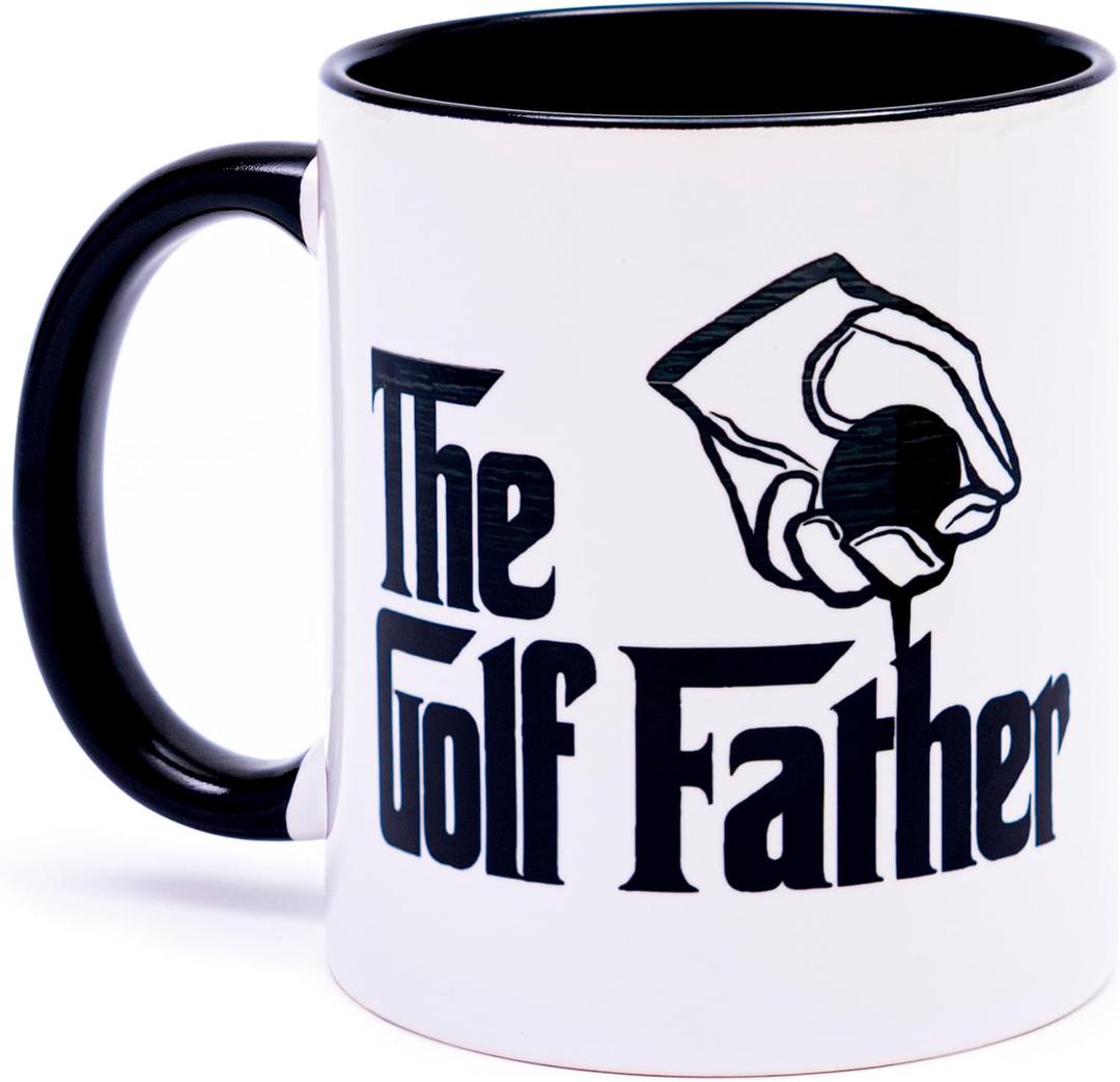 decorluxes Golf Gifts for Dad 11oz Ceramic Mug, Best Dad by Par Mug, Funny Golf Gift for Men, Husband, Gifts for Fathers Day, Birthday (Design 2)