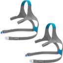 F20 Full Face replacement Headgear for ResMed AirFit/AirTouch Head Strap, Headgear Replacement Straps for ResMed Airfit F20 Full Face Mask - Large, Blue (2 Pack)