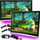 13.3 Inch 4K Android Dual Car Headrest Video Player,Rear Seat Car TV with 2.4G/5G WiFi, Car Headrest Screen Support Phone Wireless Connection Mirror Link, HDMI in+Out/Bluetooth/FM/USB 2G+32G