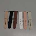 6 Pack Sport Bands Compatible with Apple Watch Band 38mm 40mm 41mm 42mm 44mm 45mm 49mm 46mm,Silicone Waterproof Strap for iWatch Apple Watch Series 11 10 9 Ultra 8 7 6 5 4 3 2 1 SE Women Men (Starlight/Pink Sand/Milk Tea/White/Smoke Violet/Black)