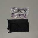 2 Pairs Cat-eye Bifocal Reading Glasses Women With Spring Hinge, Designer Floral Printed Frame Readers 1.75X (1 Purple Flower Pattern & 1 Black Flower Pattern)