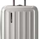 Traveler's Choice Art of Travel Hardside Expandable Luggage with Spinner Wheels, Silver
