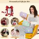 Travel Makeup Bag Christmas Gifts for Women Girl Teens, Personalized Initial Makeup Bag for Cute Teen Girls, Preppy Stuff Toiletry Bag Cosmetic Bag, Teen Girls Gift Trendy Stuff, Letter B (Black&White Stripes)