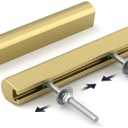 Goldenwarm 10 Pack Adjustable Drawer Pulls Gold Cabinet Handles for Kitchen Hardware 1" to 4"(25-102 mm) Hole Distance