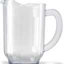 Carlisle FoodService Products Versapour Clear Pitcher Tall Pitcher with Window for Restaurants, Catering, Kitchens, Plastic, 60 Ounces, Clear
