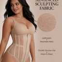 Mesh Corset Waist Trainer for Women Shapewear for Women Tummy Control Compression Bodysuit Waist Cincher (M)