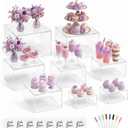 Acrylic Buffet Risers and Stand 8 Pack 9" 8" 7" 6" 5" 5" 4" 4" Clear