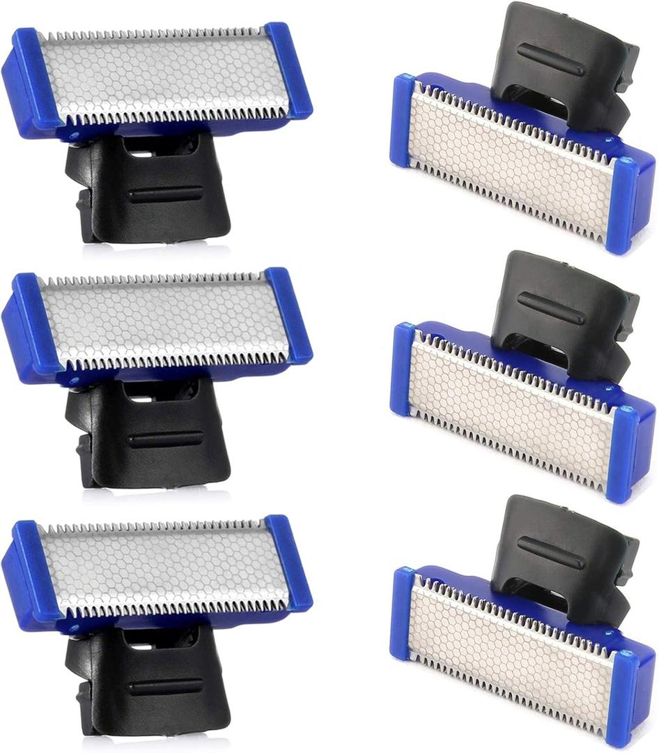 Replacement Heads for Old Version of Microtouch Solo Mens Shaver Electric Micro Trimmer (Pack of 6)