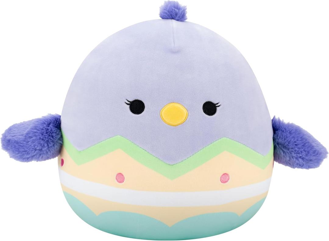 Squishmallows Original 12in Tulip The Purple Chick in Multicolored Easter Egg  Official Jazwares Easter Plush (Medium-Sized)