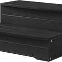 Black Hot Tub Steps,Outdoor Steps with 25 Inch Long, Multi-Purpose Steps for Above Ground Pool, Spa, Deck & Porch Outside, Waterproof Non-Slip.Heavy Duty Spa Steps Werght Capacity 600 LBS