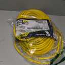 Southwire Outdoor Extension Cord – Durable Vinyl Jacket for For Farm, Ranch & Workshop - Lighted End With Reinforced Blades - SJTW, Yellow - 12 Gauge, 3 Prong - 100 Feet