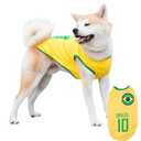 GabeFish Dog World Cup T Shirt Pets Football Jersey Sports Soccer National Team Vest Cat Summer Cool Clothes Apparel Yellow X-Small